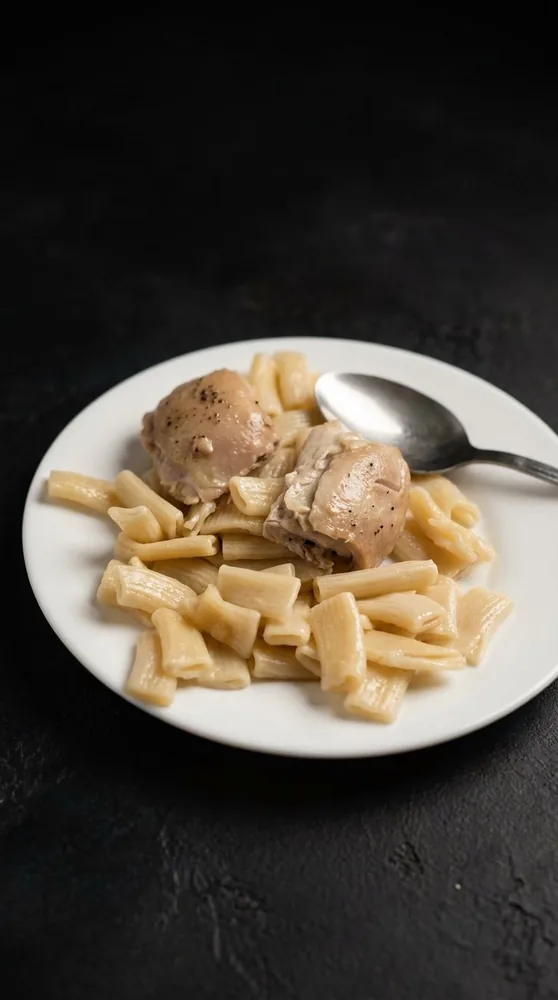 Kurczak z makaronem — Restaurant light · for the menu